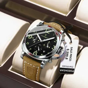 ساعة يد رجالية فاخرة من ر. POEDAGAR Luxury Men's Quartz Waterproof