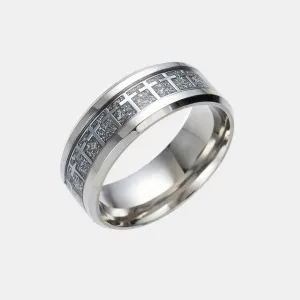 1 Pcs Casual Simple Style Unique Cross Stainless Steel Fashion Men's Ring