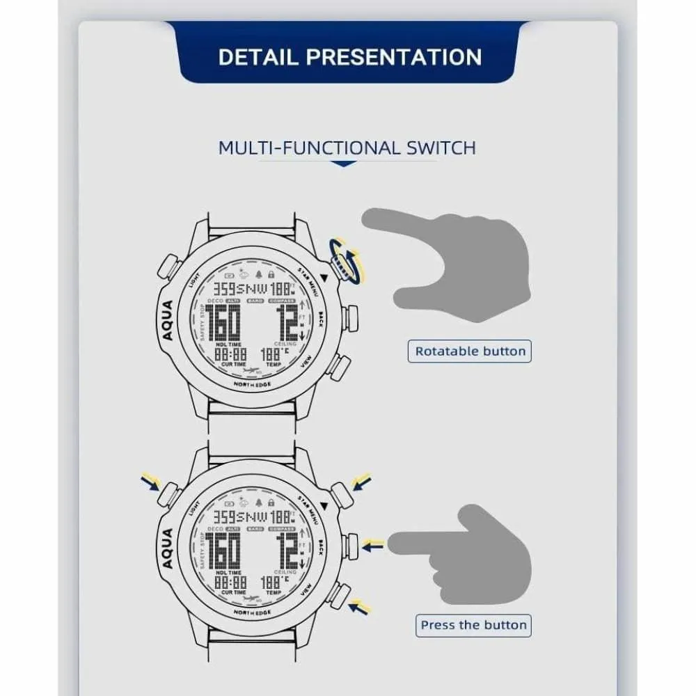 100m Waterproof Diver Aqua Smart Watch