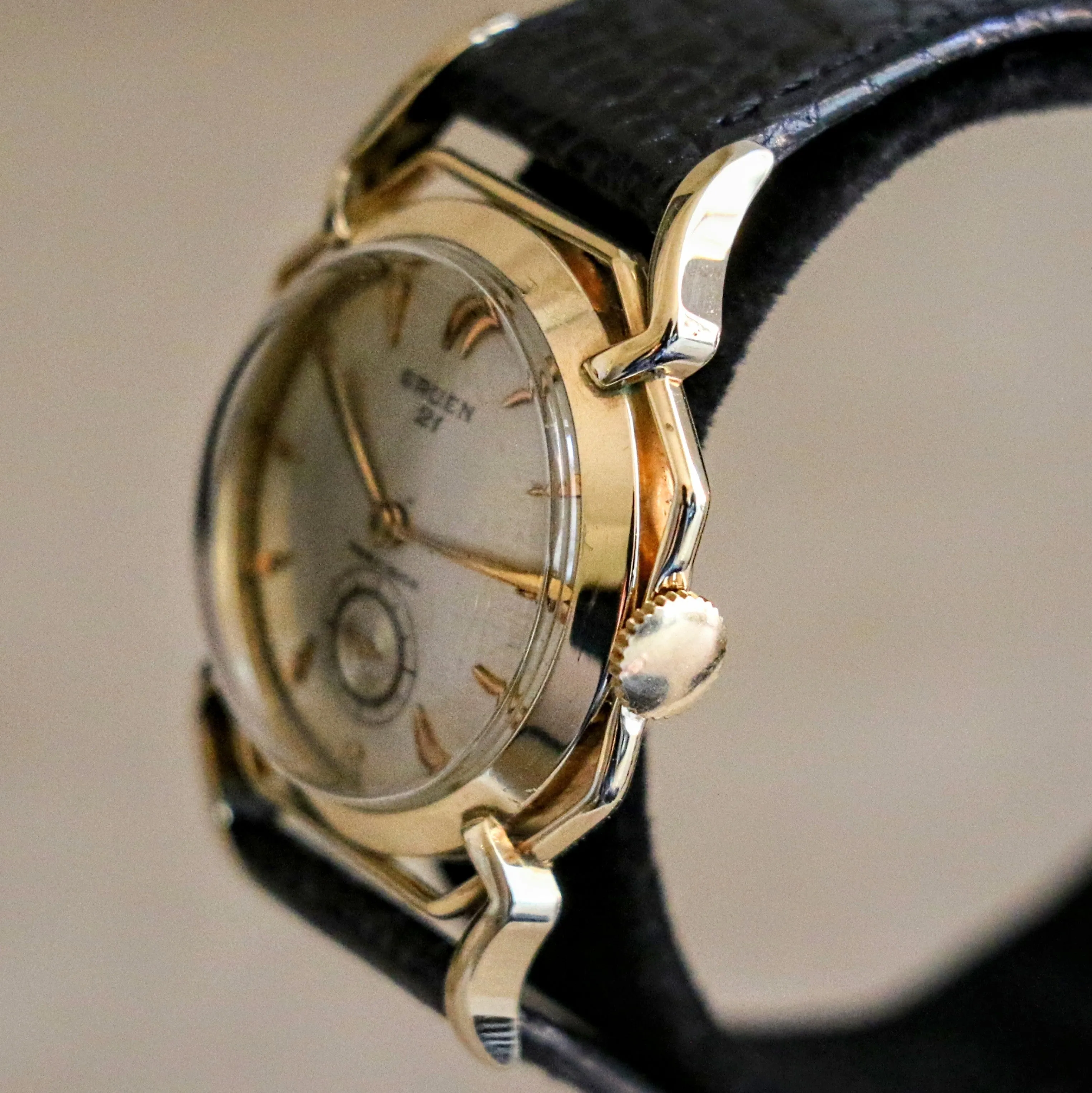 1950 GRUEN Barclay Wristwatch "The Spider" Watch 21 Jewels Precision 10K GF Vintage U.S.A.