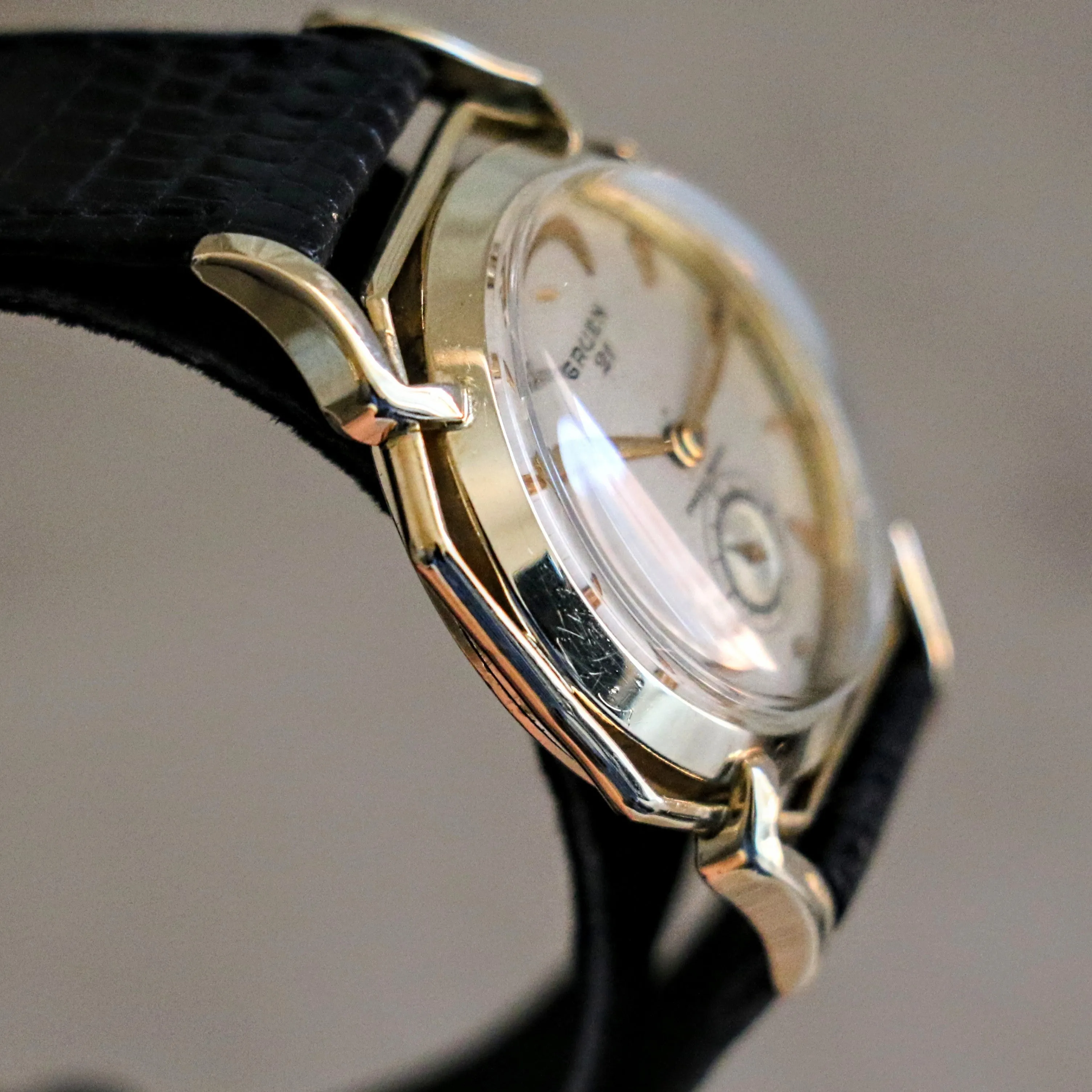 1950 GRUEN Barclay Wristwatch "The Spider" Watch 21 Jewels Precision 10K GF Vintage U.S.A.