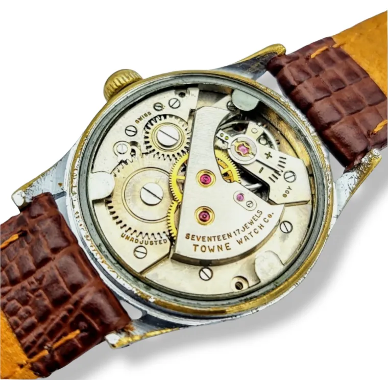 1950's TOWNE Watch 17 Jewels Incabloc AS 1187 / 94