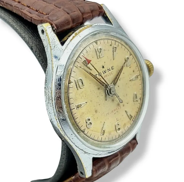 1950's TOWNE Watch 17 Jewels Incabloc AS 1187 / 94