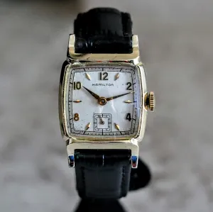 1951-52 HAMILTON Emery Wristwatch 10K G.F. Watch Grade 747 U.S.A. Made Watch