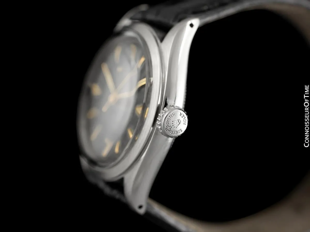 1953 Rolex Mens Vintage Oyster Precision Watch, Stainless Steel - Classic & Rare Design