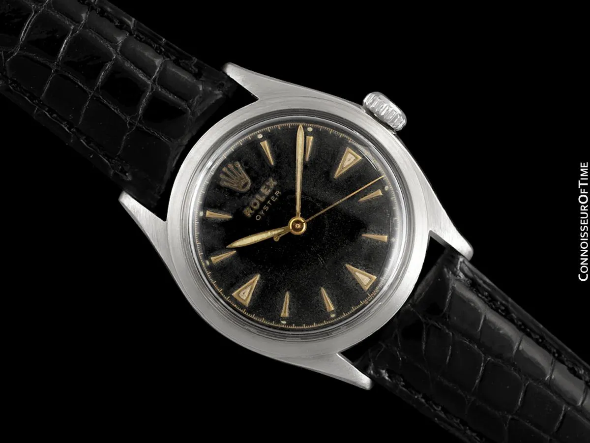 1953 Rolex Mens Vintage Oyster Precision Watch, Stainless Steel - Classic & Rare Design