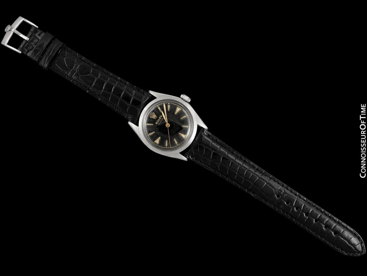 1953 Rolex Mens Vintage Oyster Precision Watch, Stainless Steel - Classic & Rare Design