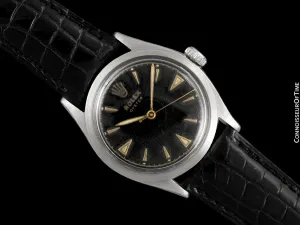 1953 Rolex Mens Vintage Oyster Precision Watch, Stainless Steel - Classic & Rare Design