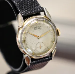 1956 GRUEN Precision Wristwatch 17 Jewels Cal. 415 Style 973 Fancy Lugs Swiss Made Watch