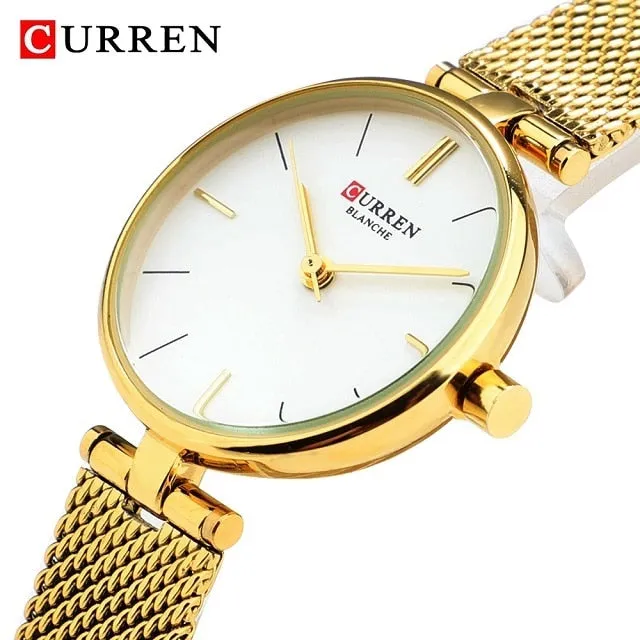2021 Curren Blanche Luxury Quartz Ladies Watch (9038-GD)