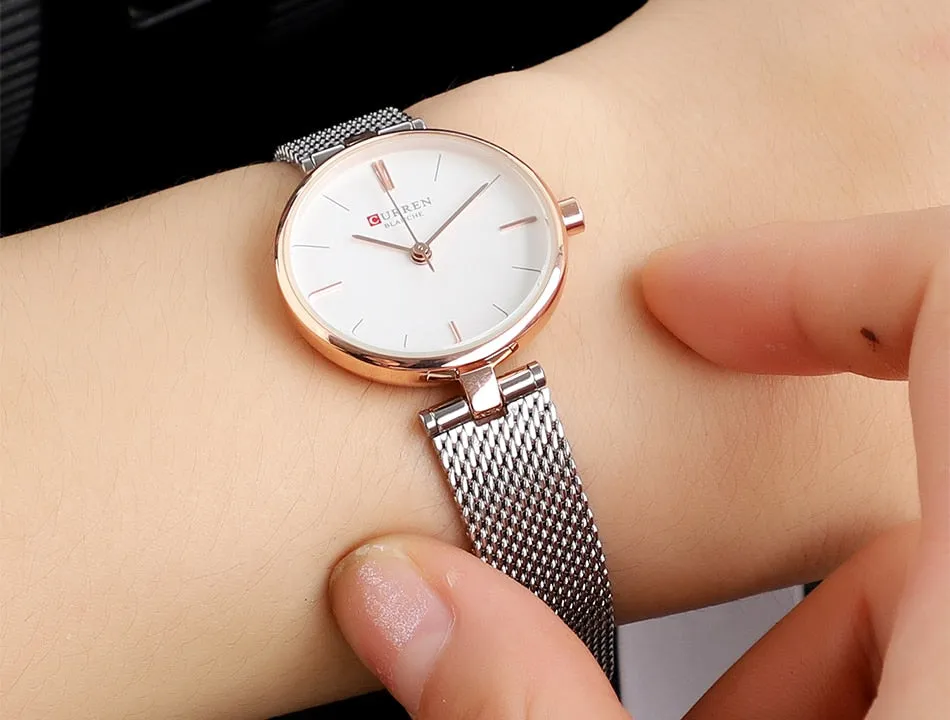 2021 Curren Blanche Luxury Quartz Ladies Watch (9038-GD)