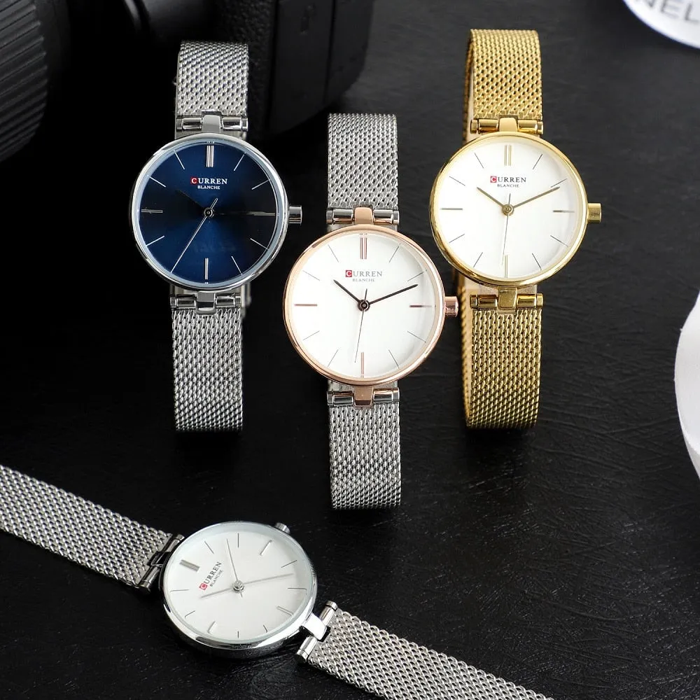 2021 Curren Blanche Luxury Quartz Ladies Watch (9038-GD)