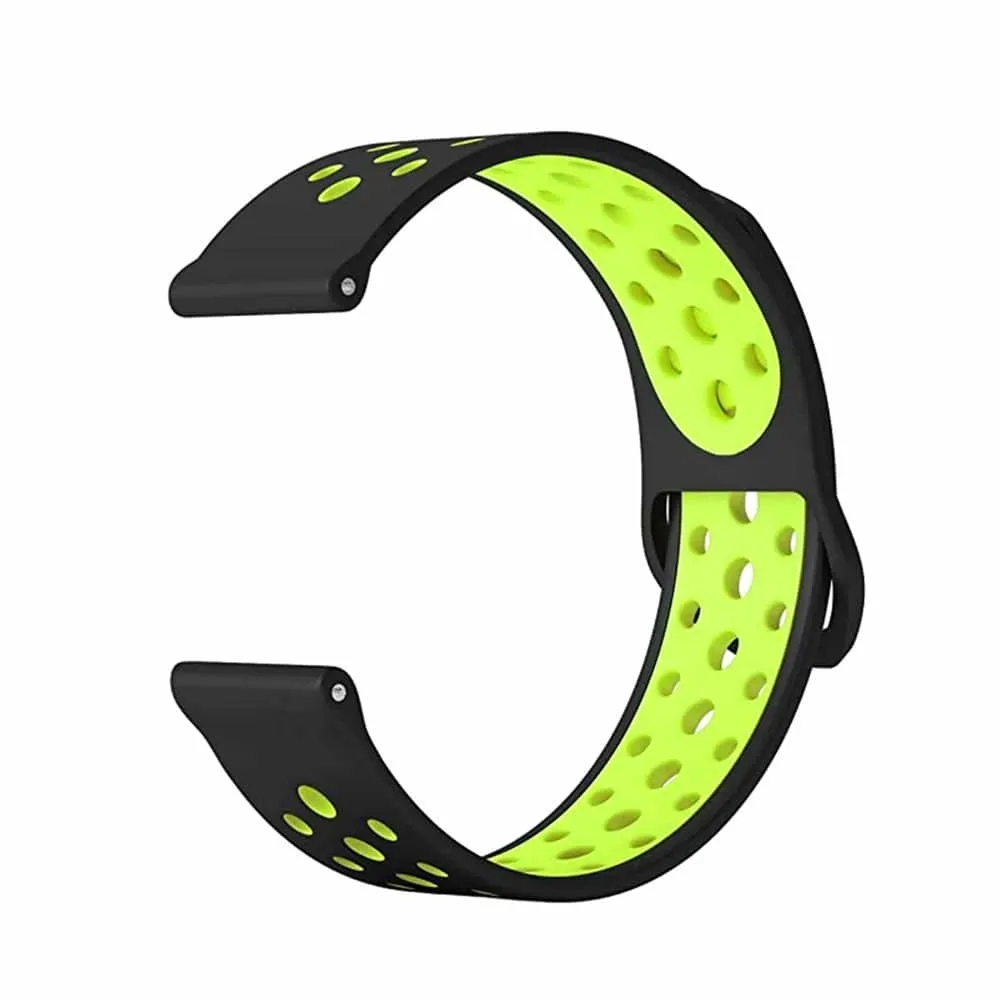 20mm Sporty Silicone Strap for Samsung Gear Sport- Black/Red