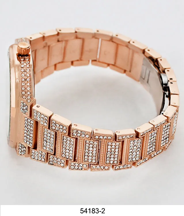 5418-Montres Carlo Iced Out Metal Band Watch