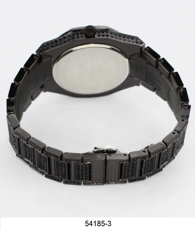 5418-Montres Carlo Iced Out Metal Band Watch