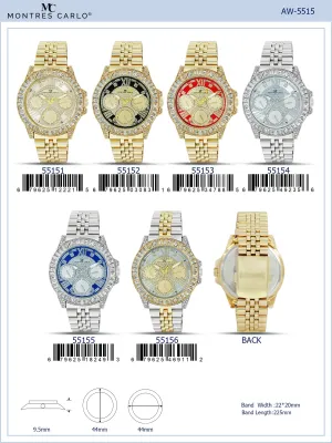 5515-Montres Carlo Metal Band Watch