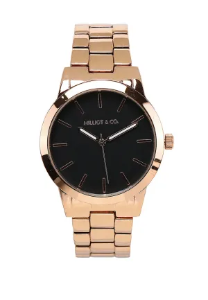 Aaron Rose Gold Metal Watch (Salmon)