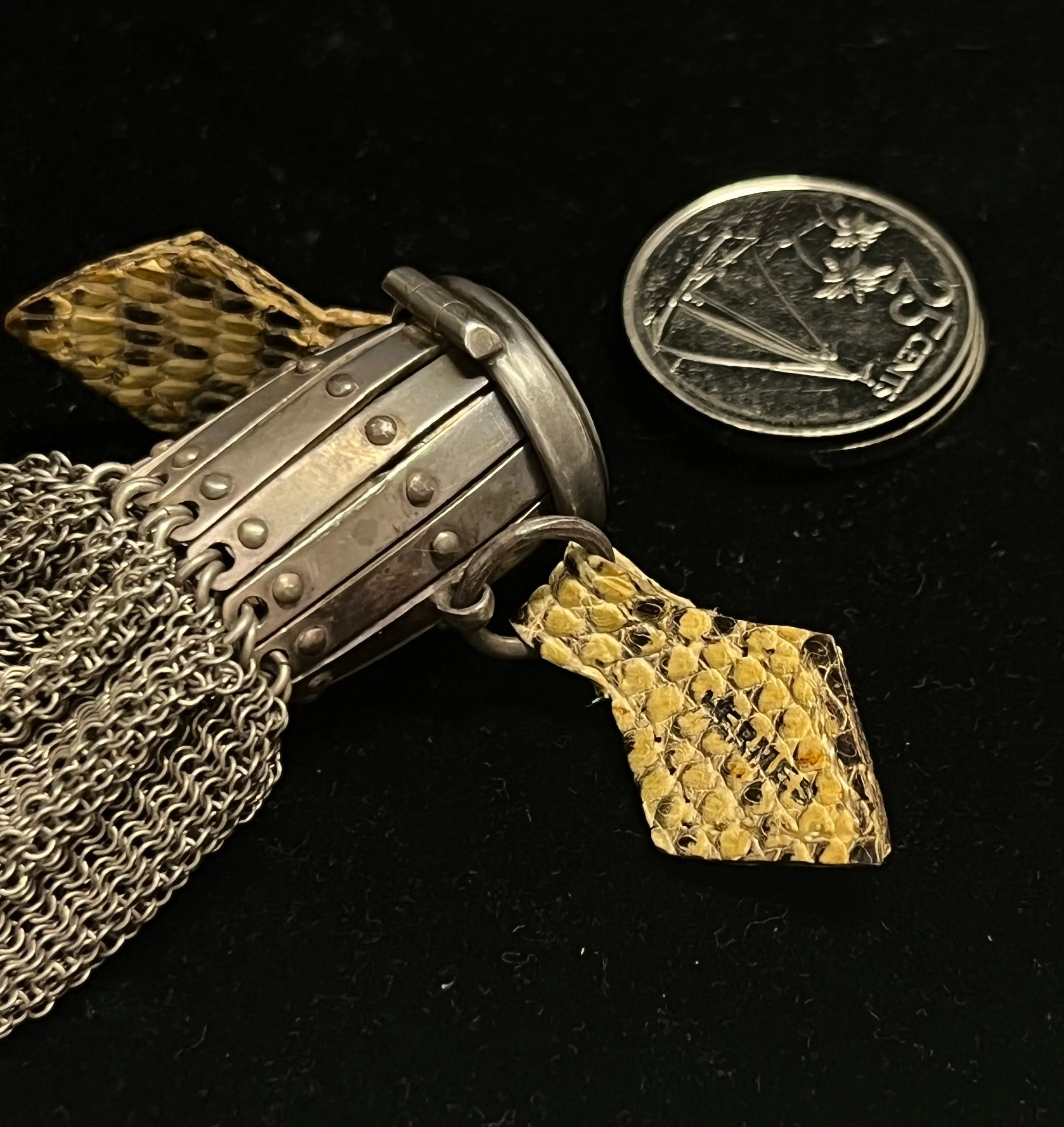Antique HERMES Coin Purse 1834" Unique Silver Crocodile Nice - $10K APR w/ CoA!!