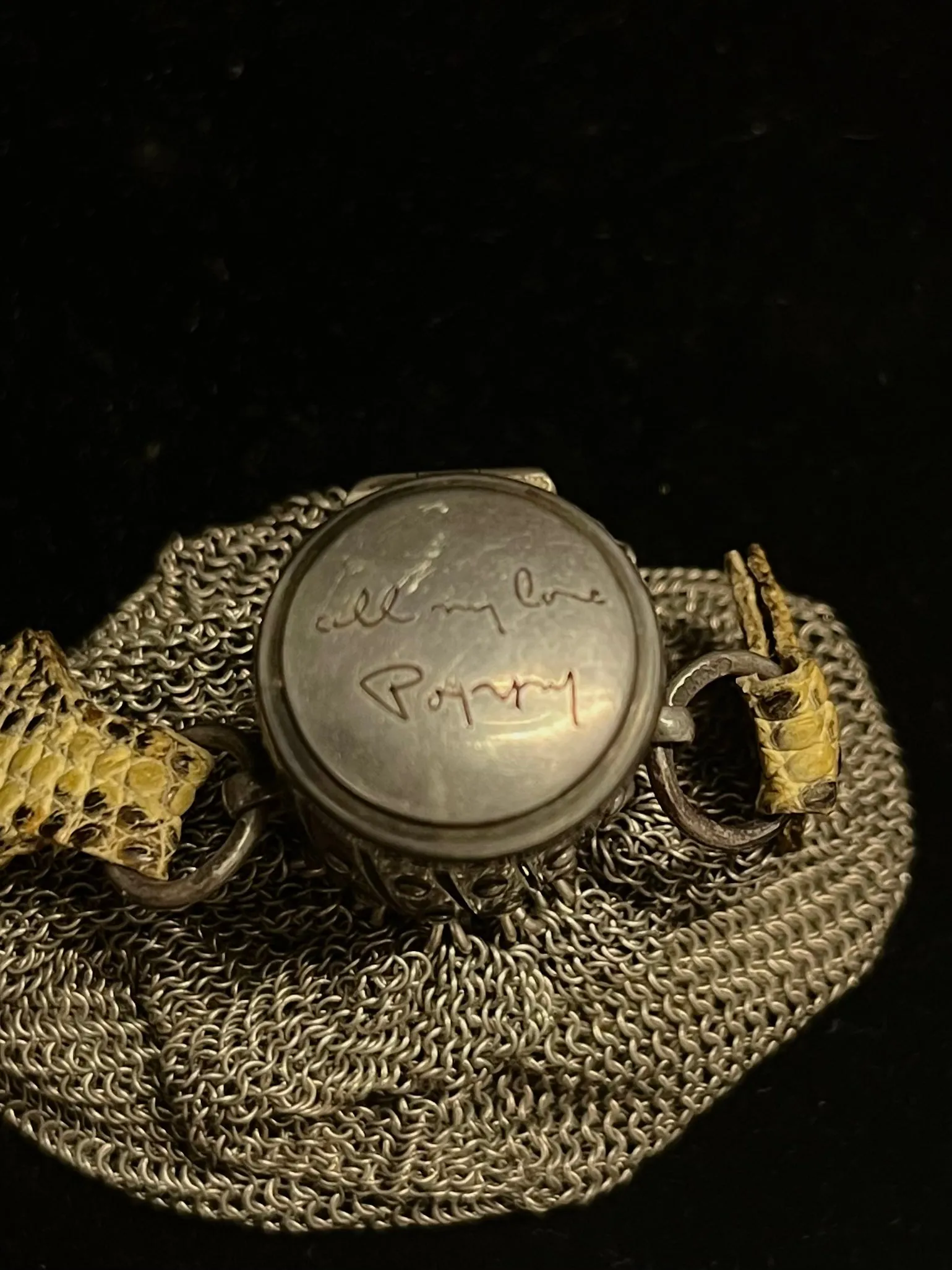Antique HERMES Coin Purse 1834" Unique Silver Crocodile Nice - $10K APR w/ CoA!!