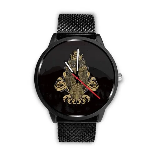 AWESOME GOLDEN OWL Custom Designed Watch