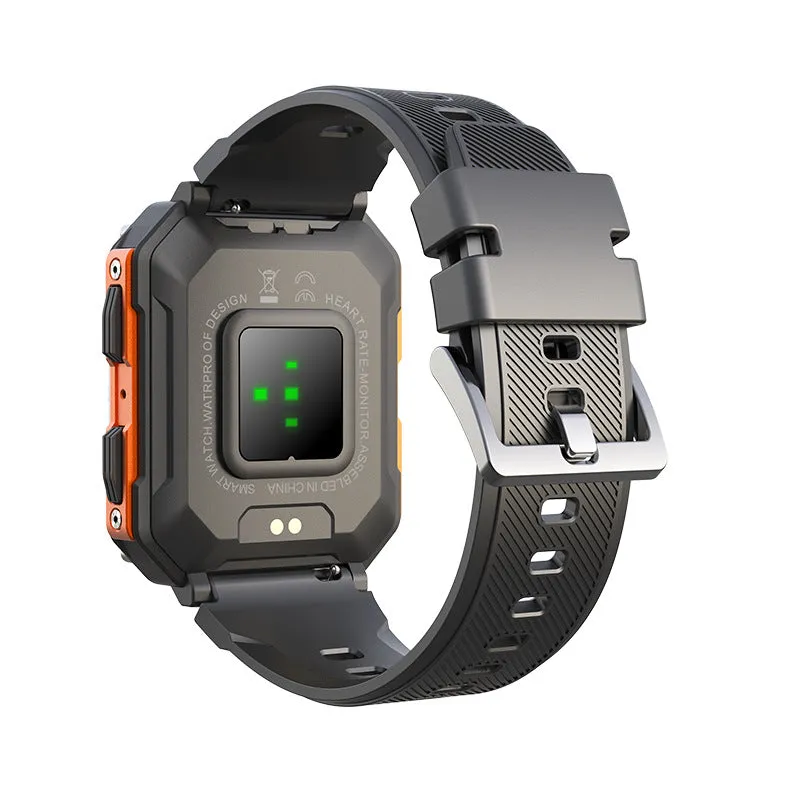 Bearscome Indestructible Outdoor Sports Smartwatch Heart Rate Blood Oxygen Call Reminder Bluetooth Music