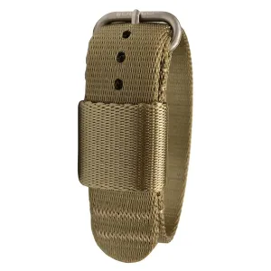 Bertucci Mens G–Type Comfort-Webb Field Khaki Nylon Webbing Strap Matte Stainless Steel Buckle Watch Band - B-272