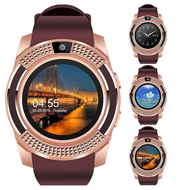 Bluetooth Sport Watches Ladies Rel gio Camera Sim Card Android Phone PK DZ09 Y1 A1