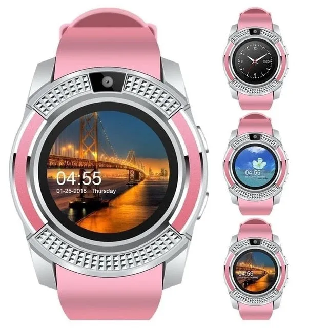 Bluetooth Sport Watches Ladies Rel gio Camera Sim Card Android Phone PK DZ09 Y1 A1