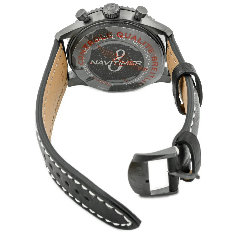 Breitling Mens Navitimer 8 Chronograph DLC-Coated Stainless Steel 43mm Black Arabic Dial Watch Reference #: M13314101B1X1