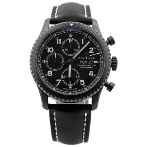Breitling Mens Navitimer 8 Chronograph DLC-Coated Stainless Steel 43mm Black Arabic Dial Watch Reference #: M13314101B1X1