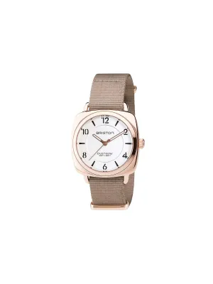 Briston Clubmaster Chic Steel HMS Gold White Dial 36mm