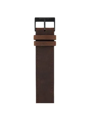Briston Vintage Leather Strap Chocolate PVD 20mm