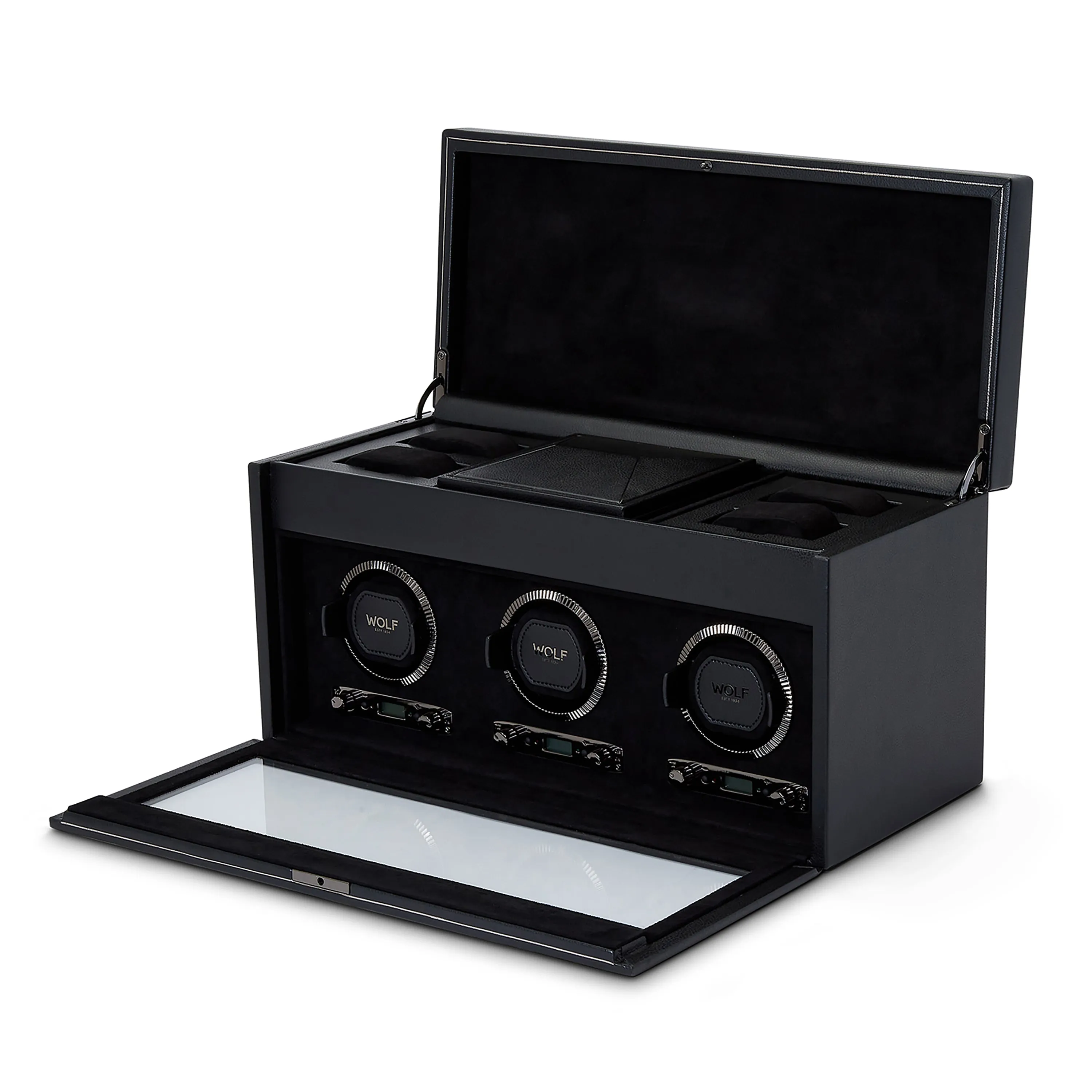 British Racing Triple Watch Winder With Storage