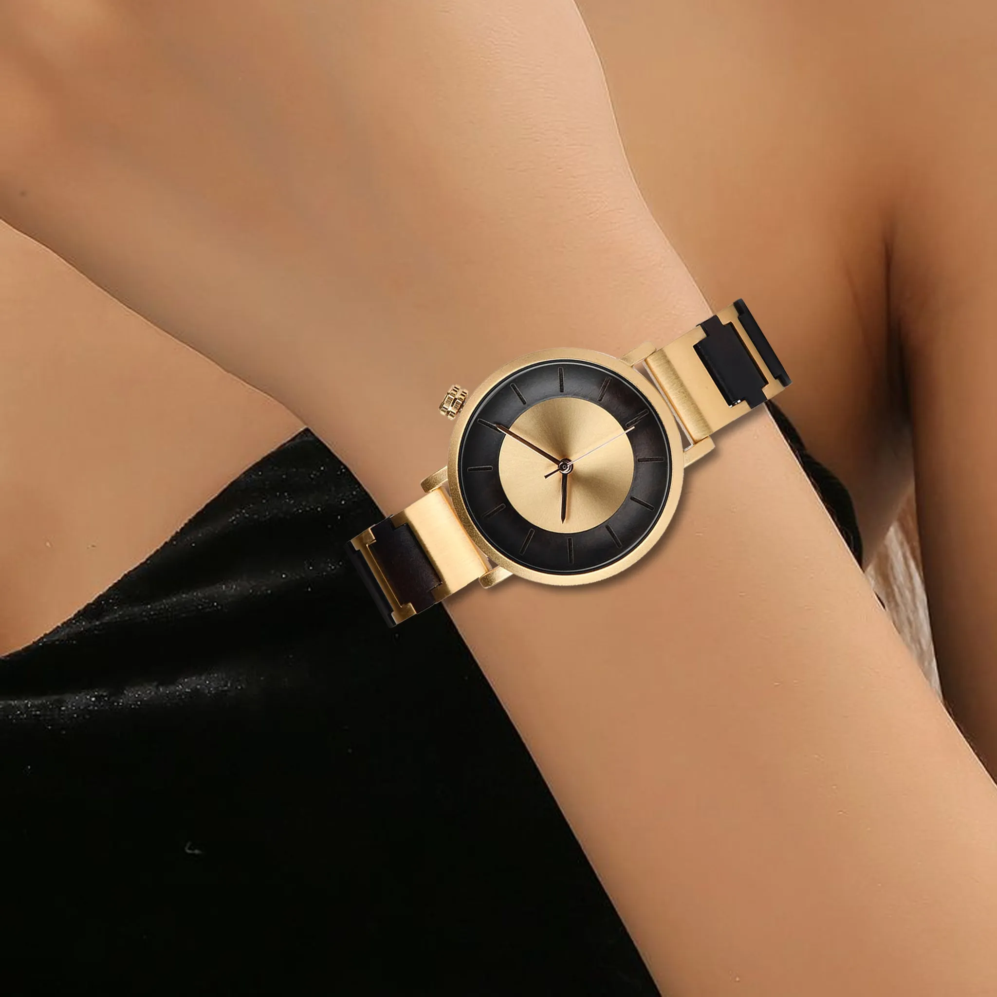 Capetown - Golden Steel & Ebony Lady Watch