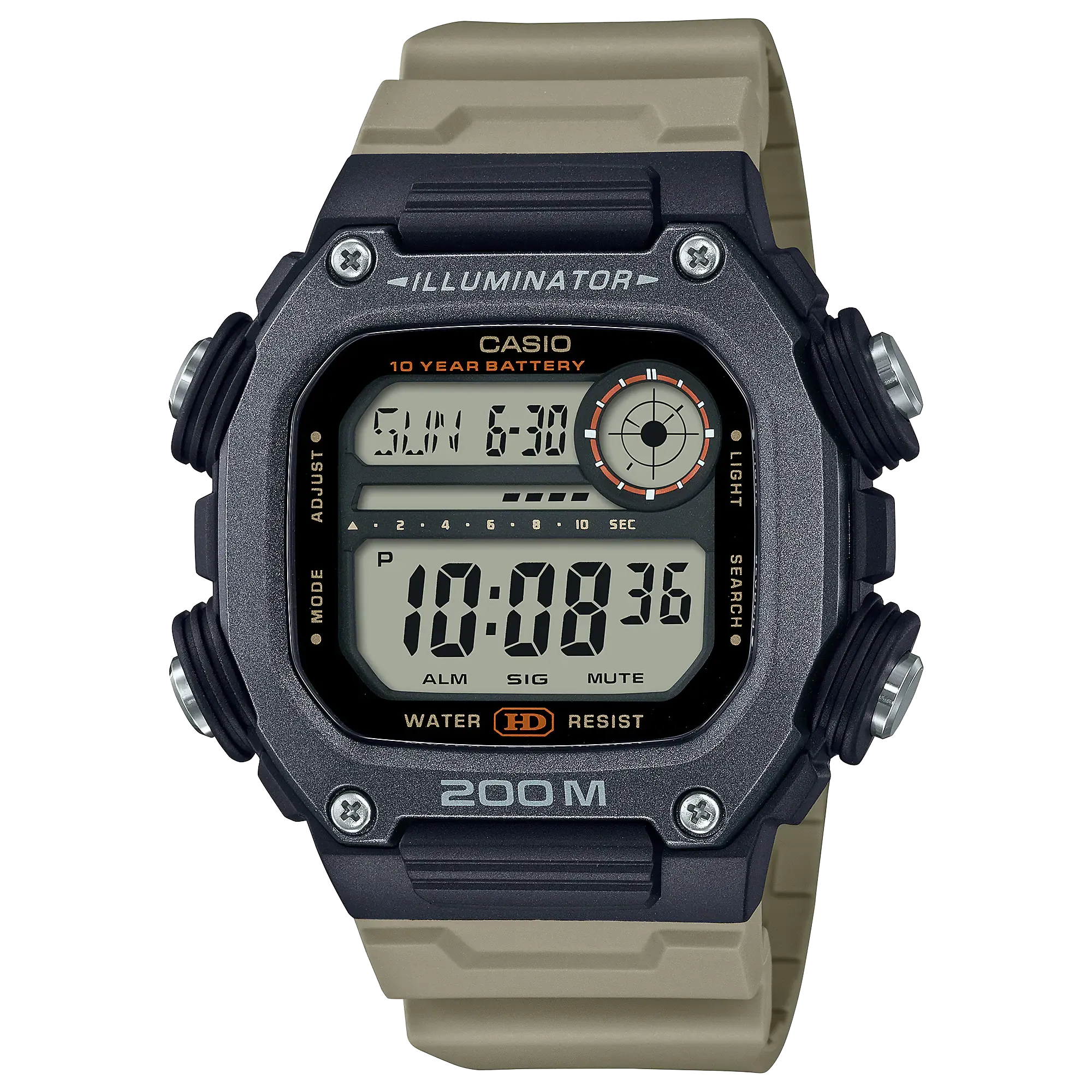 Casio Digital with Extra Long band Unisex DW291HX-5A