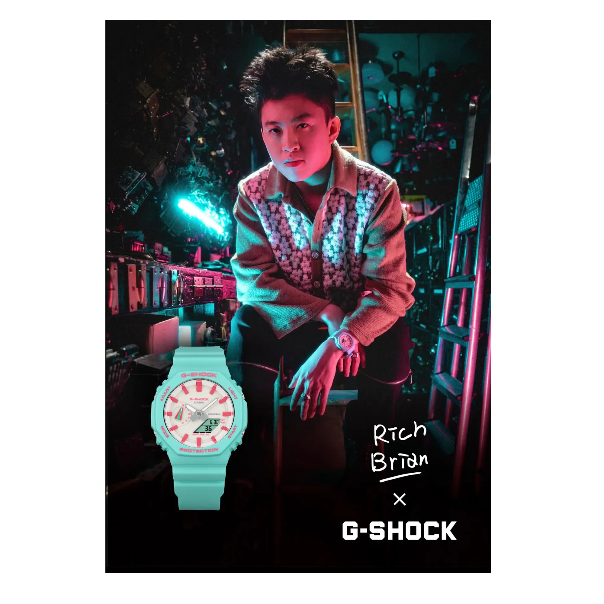 Casio G-SHOCK Men's Analogue Digital Watch GA2100RB-3A