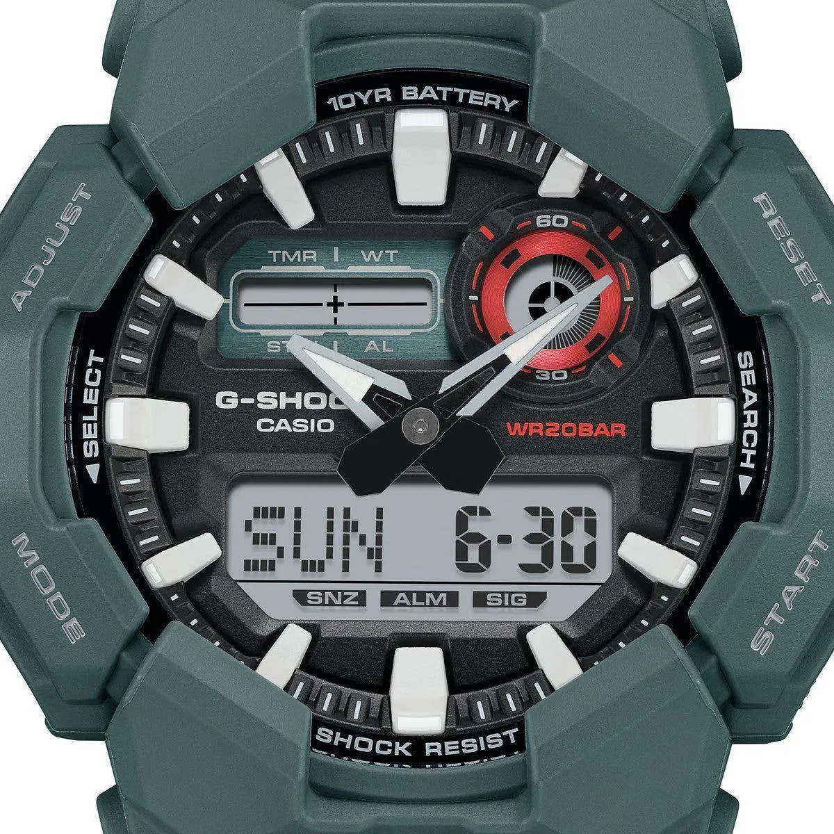 CASIO G-SHOCK Mod. NEW RUGGED BASIC Analog-Digital a with 10-Year Battery