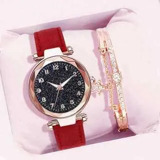 Chic Quartz Watch & Bracelet Set