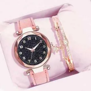 Chic Quartz Watch & Bracelet Set