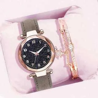 Chic Quartz Watch & Bracelet Set