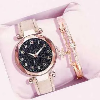 Chic Quartz Watch & Bracelet Set