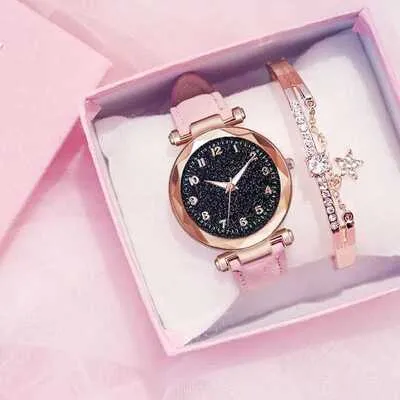 Chic Quartz Watch & Bracelet Set