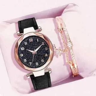 Chic Quartz Watch & Bracelet Set