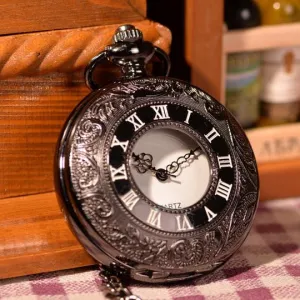 Classic Black Pocket Watch