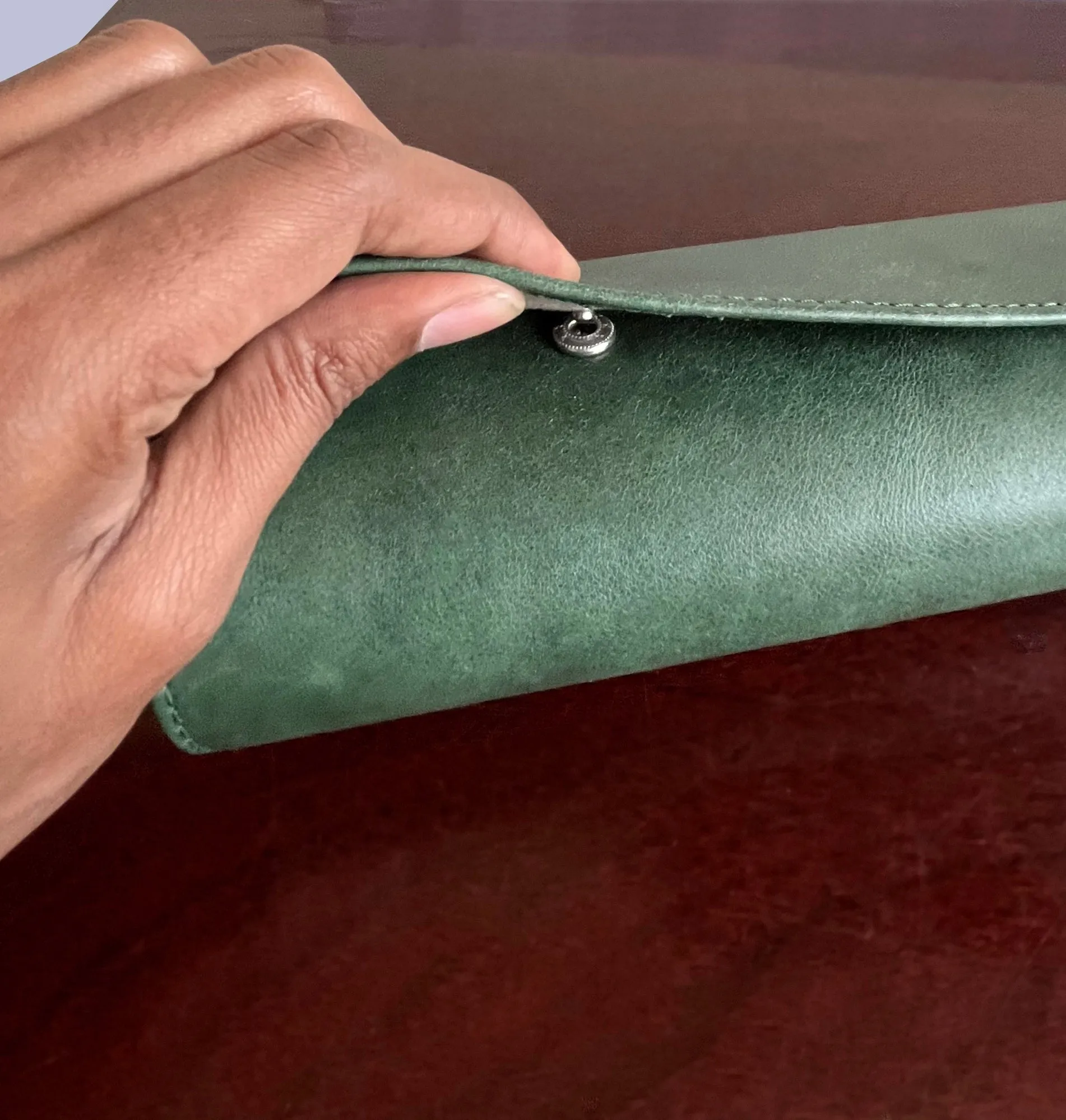 Classic Leather Travel Watch Case - 3 Slots (Green)