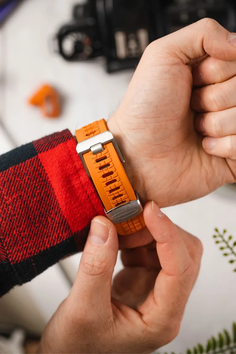 CRAFTER BLUE CB11 'Aquanaut' Rubber Watch Strap for Seiko SKX Series – ORANGE