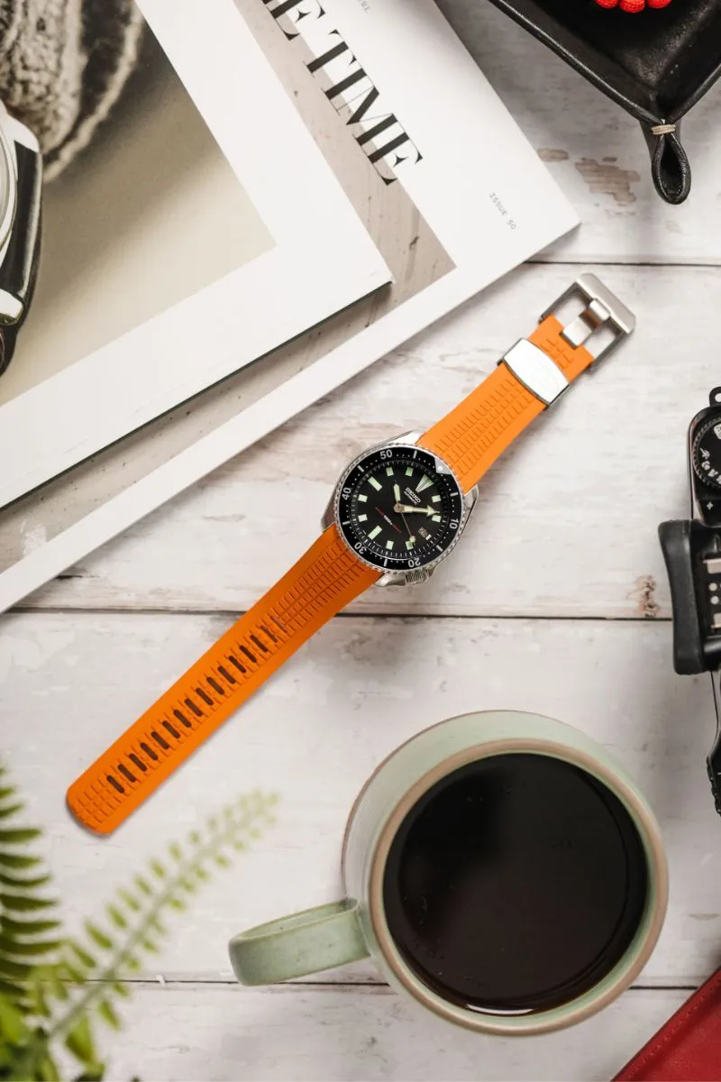 CRAFTER BLUE CB11 'Aquanaut' Rubber Watch Strap for Seiko SKX Series – ORANGE