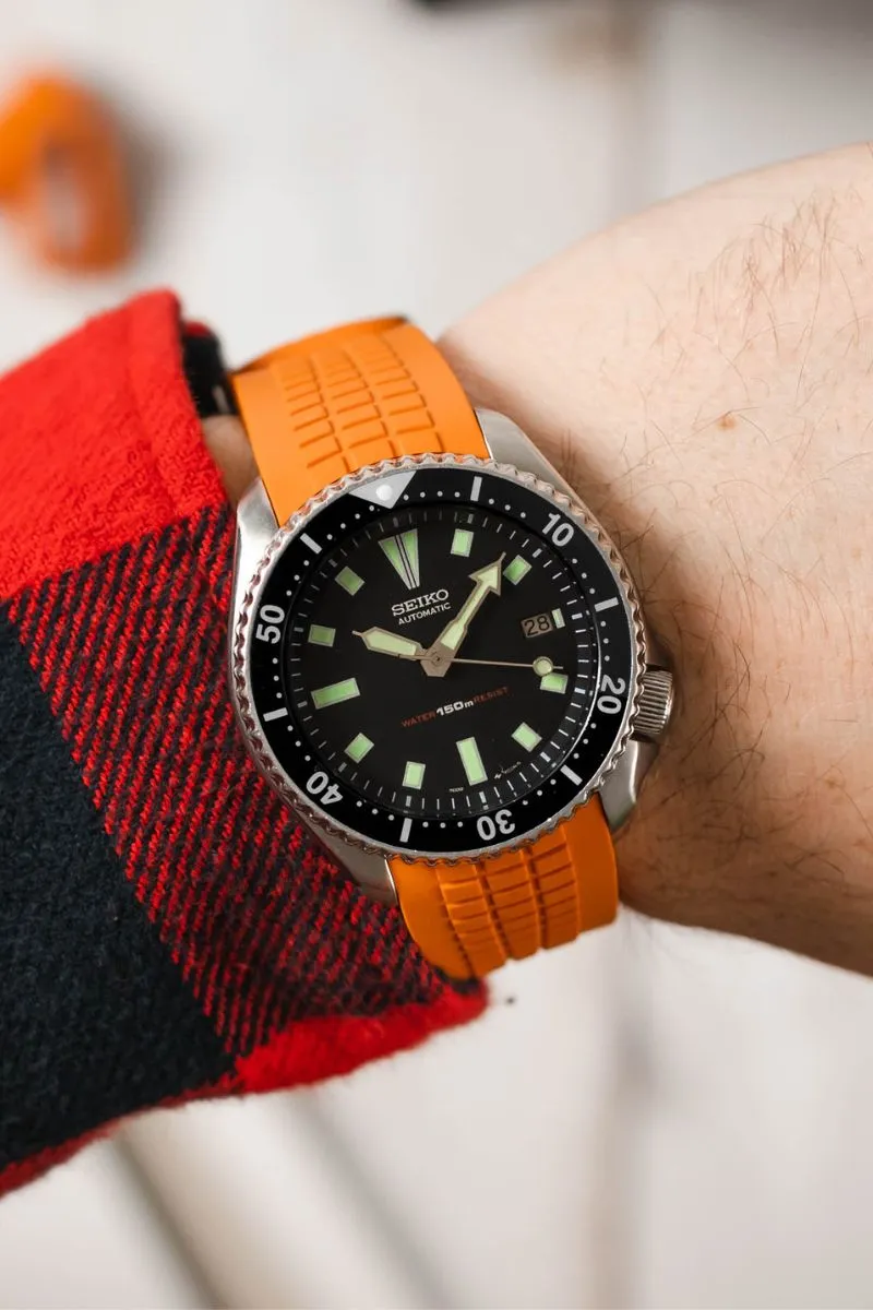 CRAFTER BLUE CB11 'Aquanaut' Rubber Watch Strap for Seiko SKX Series – ORANGE