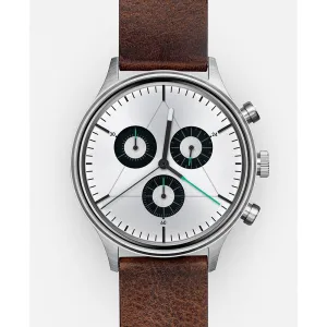 Cronometrics Unisex Silver Dial Round Shape Steel Analog Chrome Watch - CM02WL12