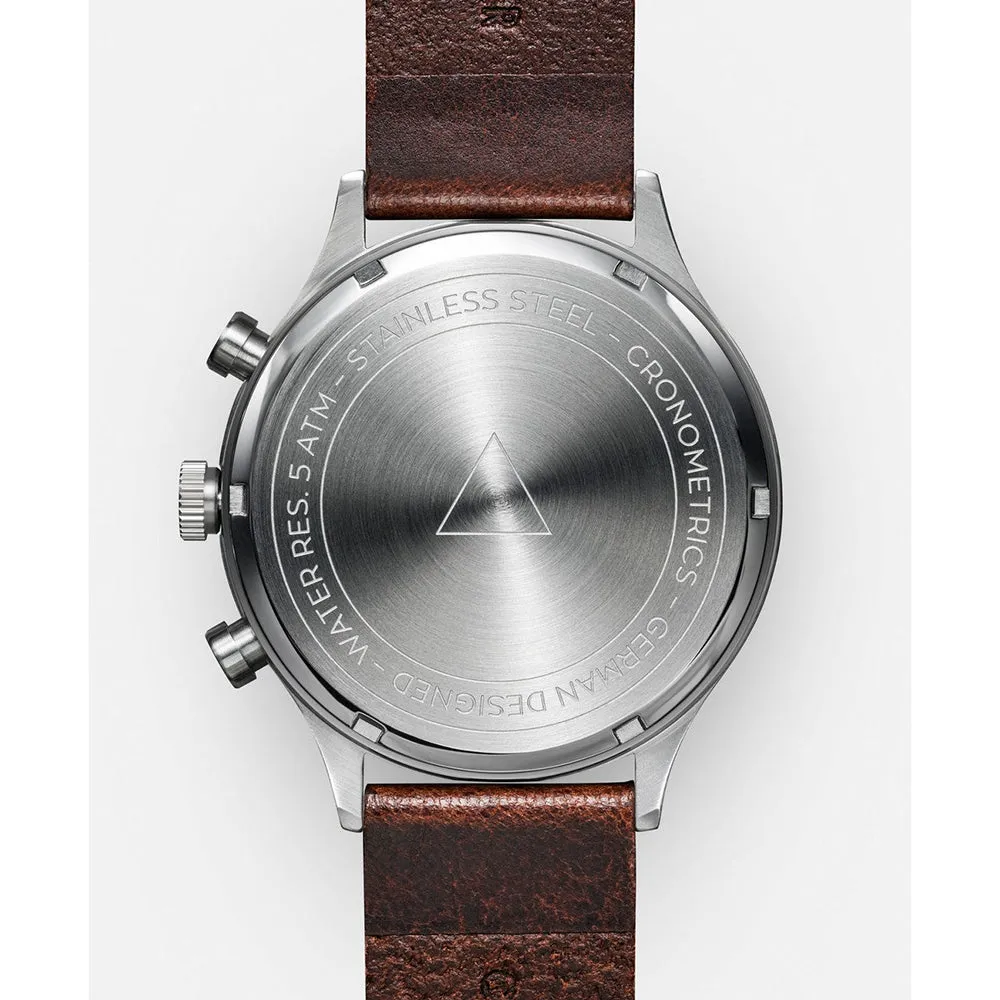 Cronometrics Unisex Silver Dial Round Shape Steel Analog Chrome Watch - CM02WL12
